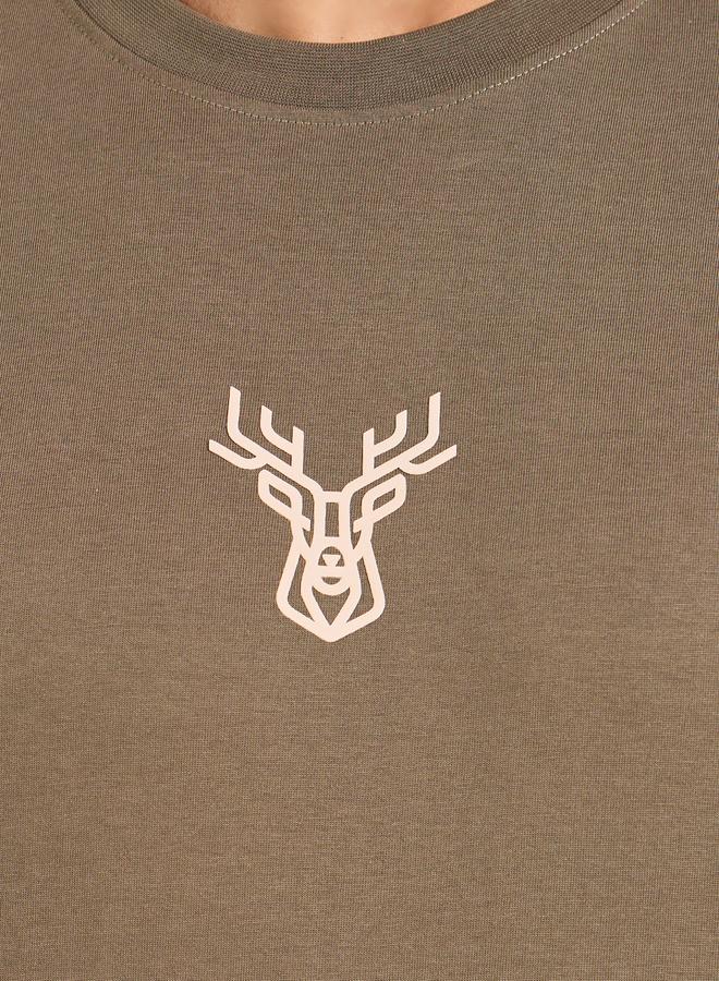 Styli HD Minimal Print Oversized Compact Jersey T-Shirt - Image 3